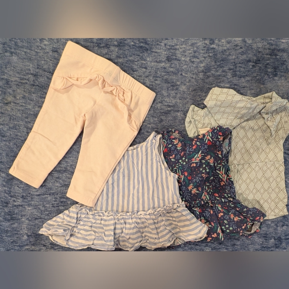 3-6M Girls' Jeggings and Tunics Set